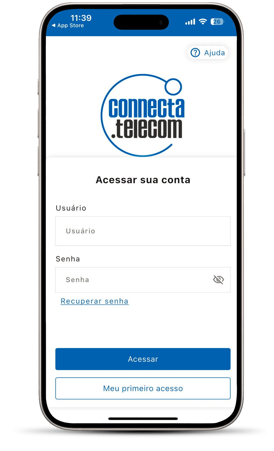 Aplicativo Connecta no celular